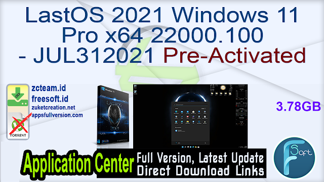 LastOS 2021 Windows 11 Pro x64 22000.100 - JUL312021 Pre-Activated_ ZcTeam.id