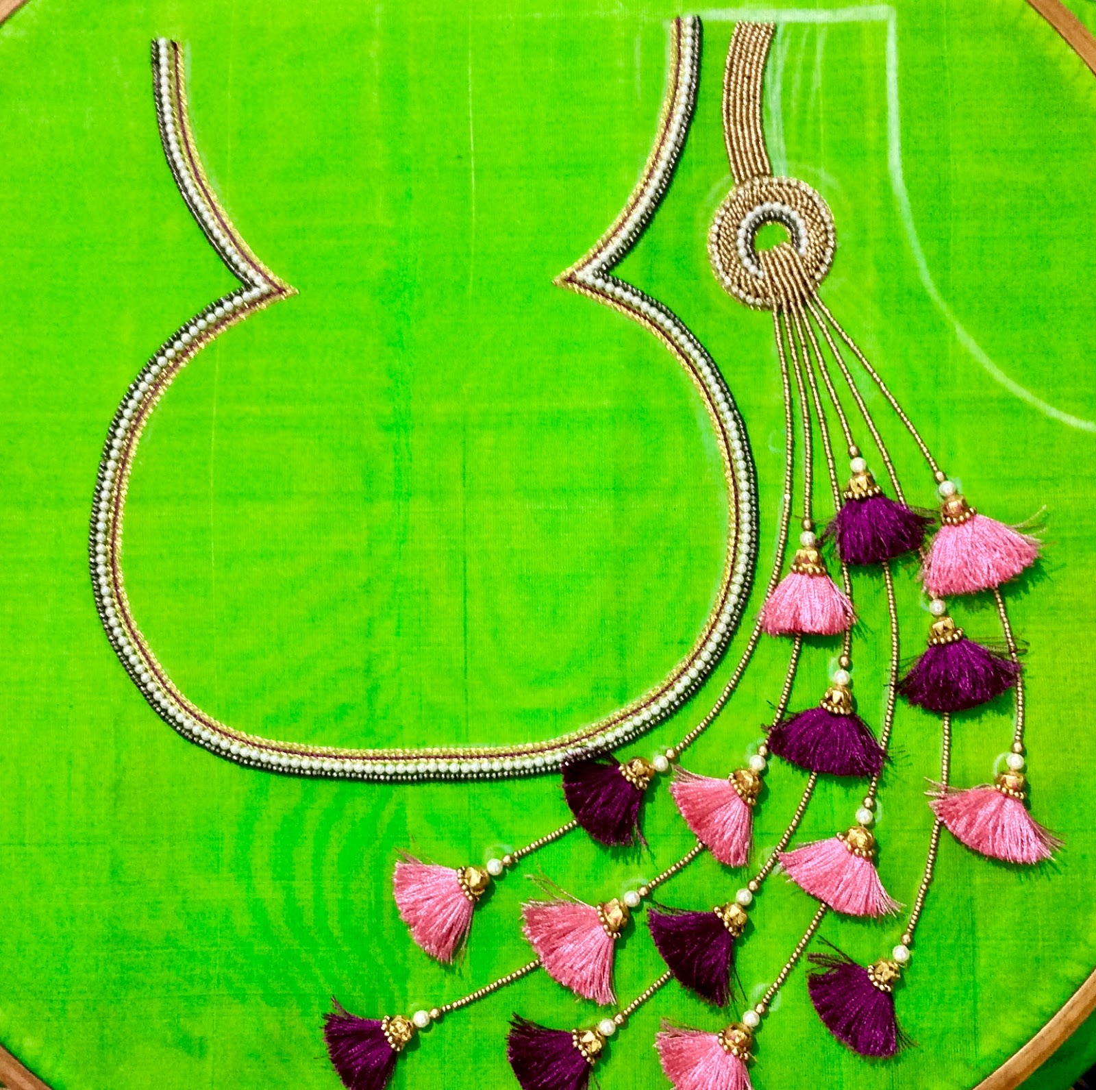 Easy tassel design on blouse