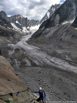 Vistas al Glaciar de Leschaux desde la Ferrata de Égralets