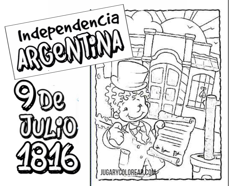 Colorear Dibujos Independencia Argentina