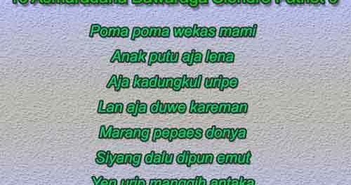 3 Lirik Lagu Asmaradana Bahasa Jawa