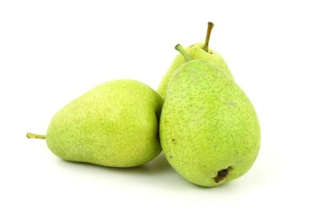 three green pears