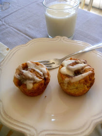 A small batch of piping hot cinnamon rolls bursting with all that cinnamony goodness and slathered with a sweet gooey icing is all you need for a sweet Valentine's Day breakfast!  - Slice of Southern