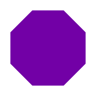An octagon drawn in GIMP.