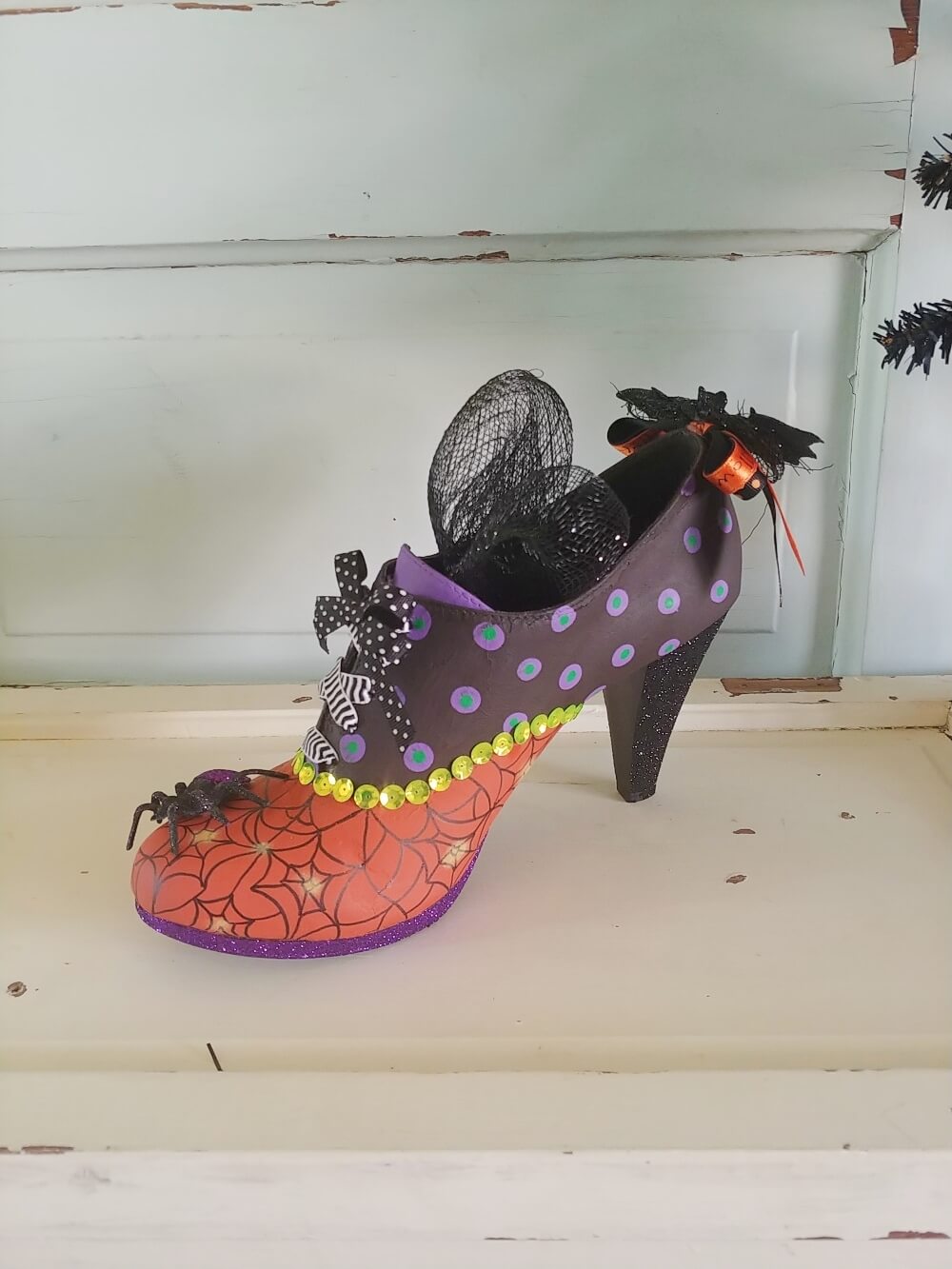 DIY Witch's Boot 7 Days of Thrift Shop Flips Little Vintage Cottage