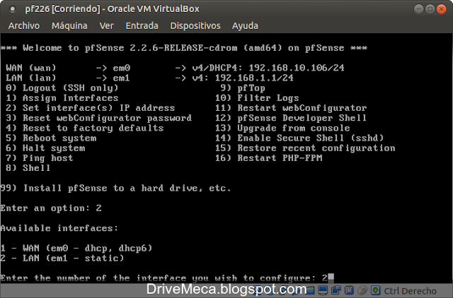 DriveMeca instalando pfSense paso a paso sin morir en el intento