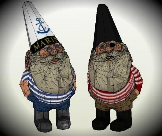 PAPERMAU Half Life 2 Garden Gnome Paper Model by MooNFish Papercraft