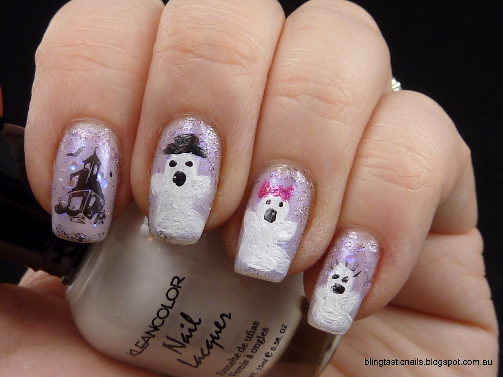 3D Ghost Nail Art for Halloween - wide 6