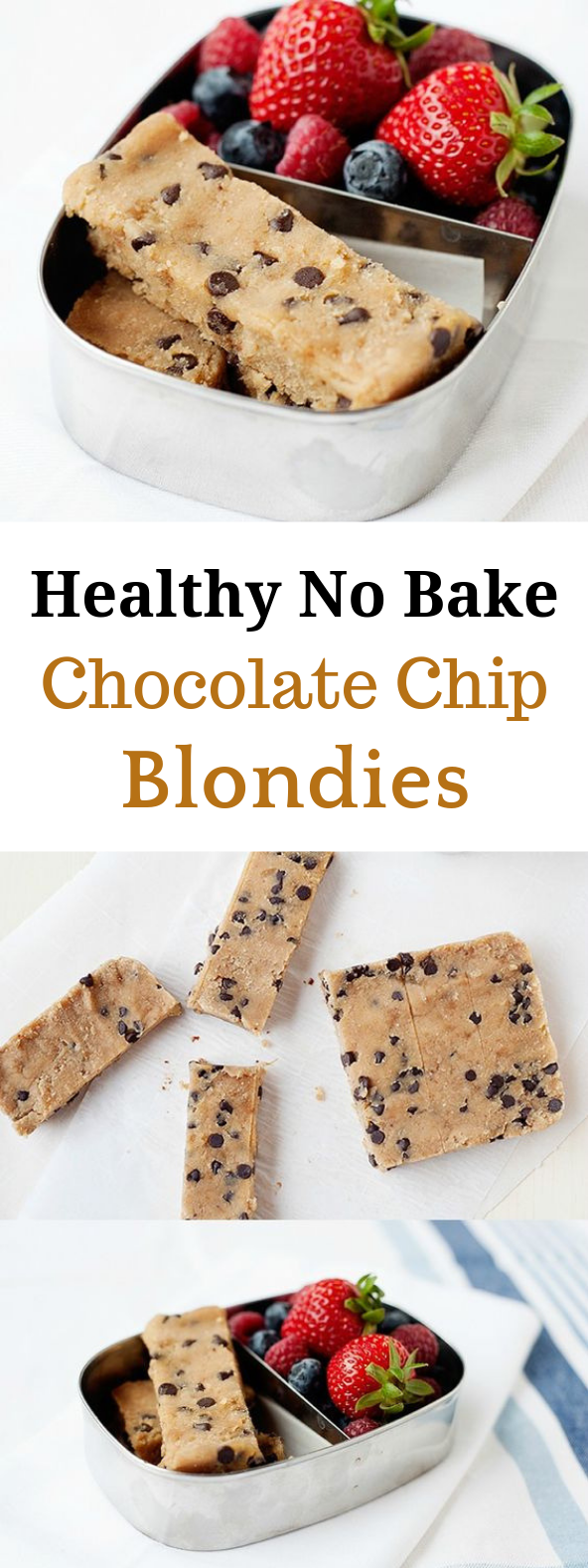NO BAKE HEALTHY CHOCOLATE CHIP BLONDIES #HealthyDessert #Chocolate NO BAKE HEALTHY CHOCOLATE CHIP BLONDIES #HealthyDessert #Chocolate