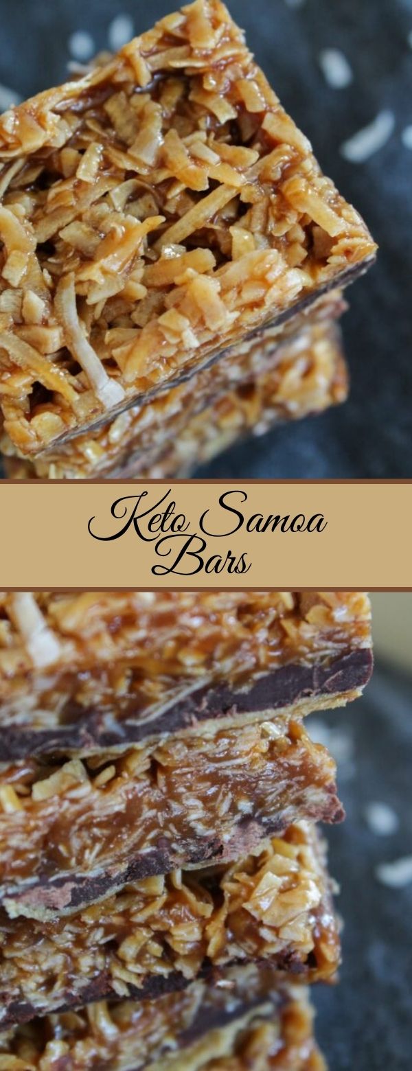Keto Samoa Bars {THM:S, Low Carb, Ketogenic, Sugar-Free}
