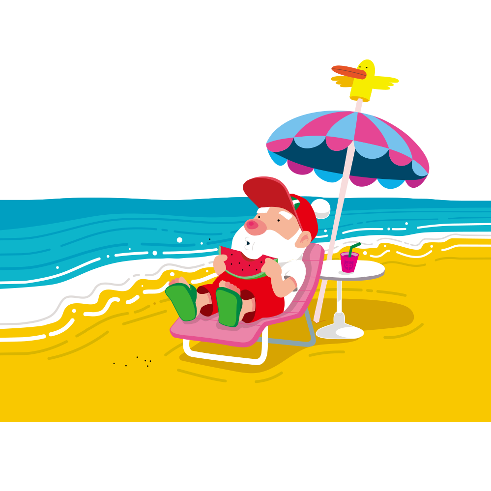 サンタクロース 休憩 qbnoco キュビノコ