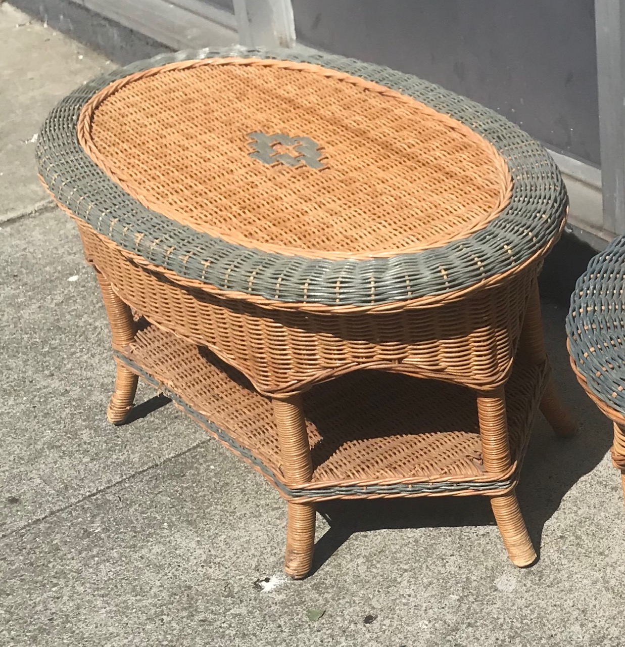 UHURU FURNITURE & COLLECTIBLES SOLD 28935 TwoTone Wicker 20” x 34