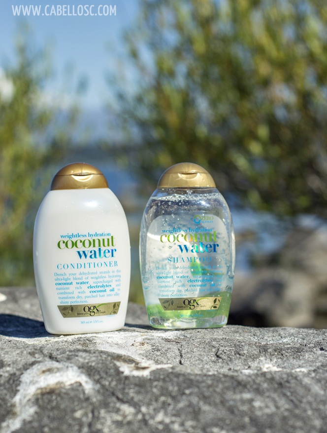 Shampoo y acondicionador Coconut Water de Organix Cabellos C