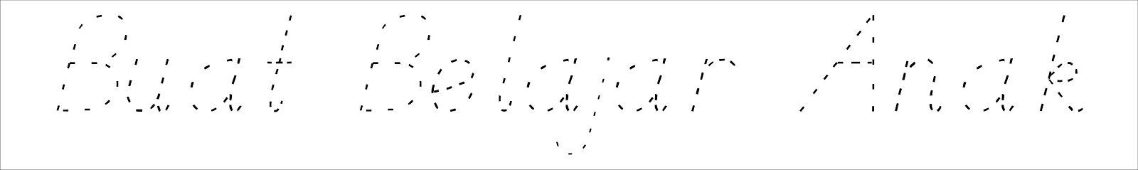 Download Font Huruf Abjad PutusPutus Buat Belajar Anak