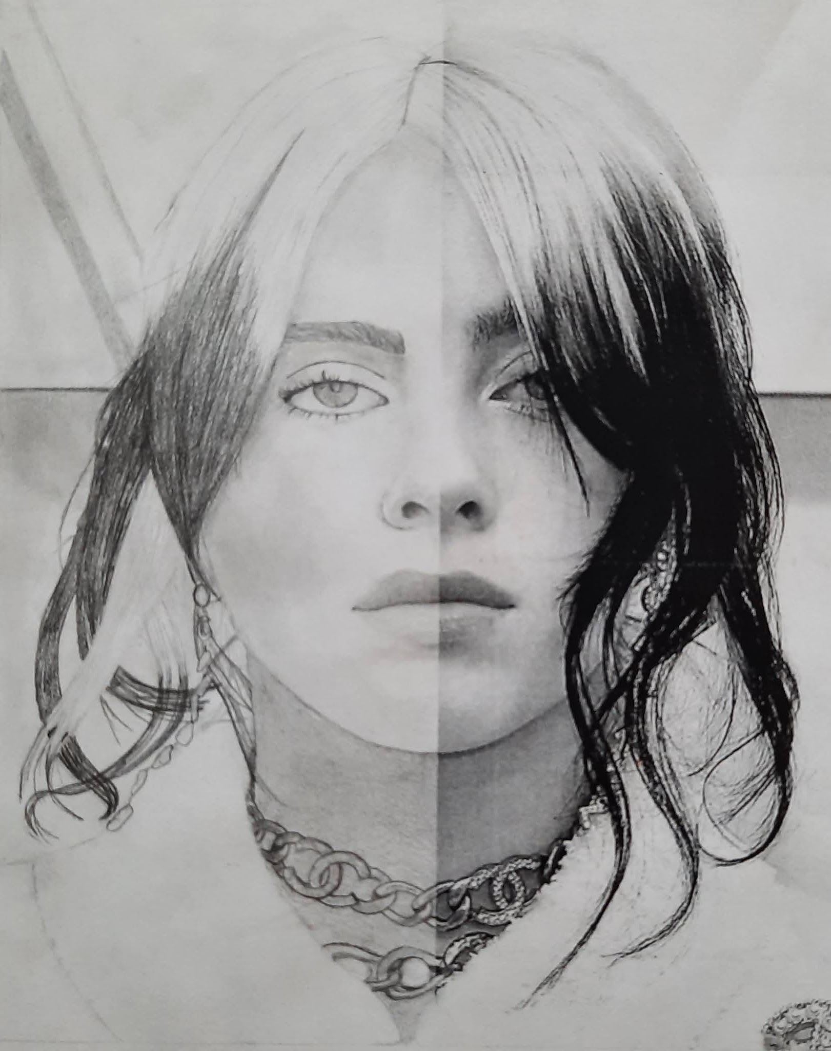 a faithful attempt Half a Face Drawing