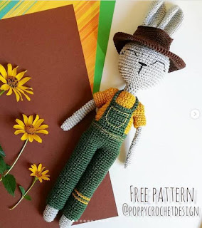 PATRON GRATIS CONEJO JARDINERO AMIGURUMI 43102