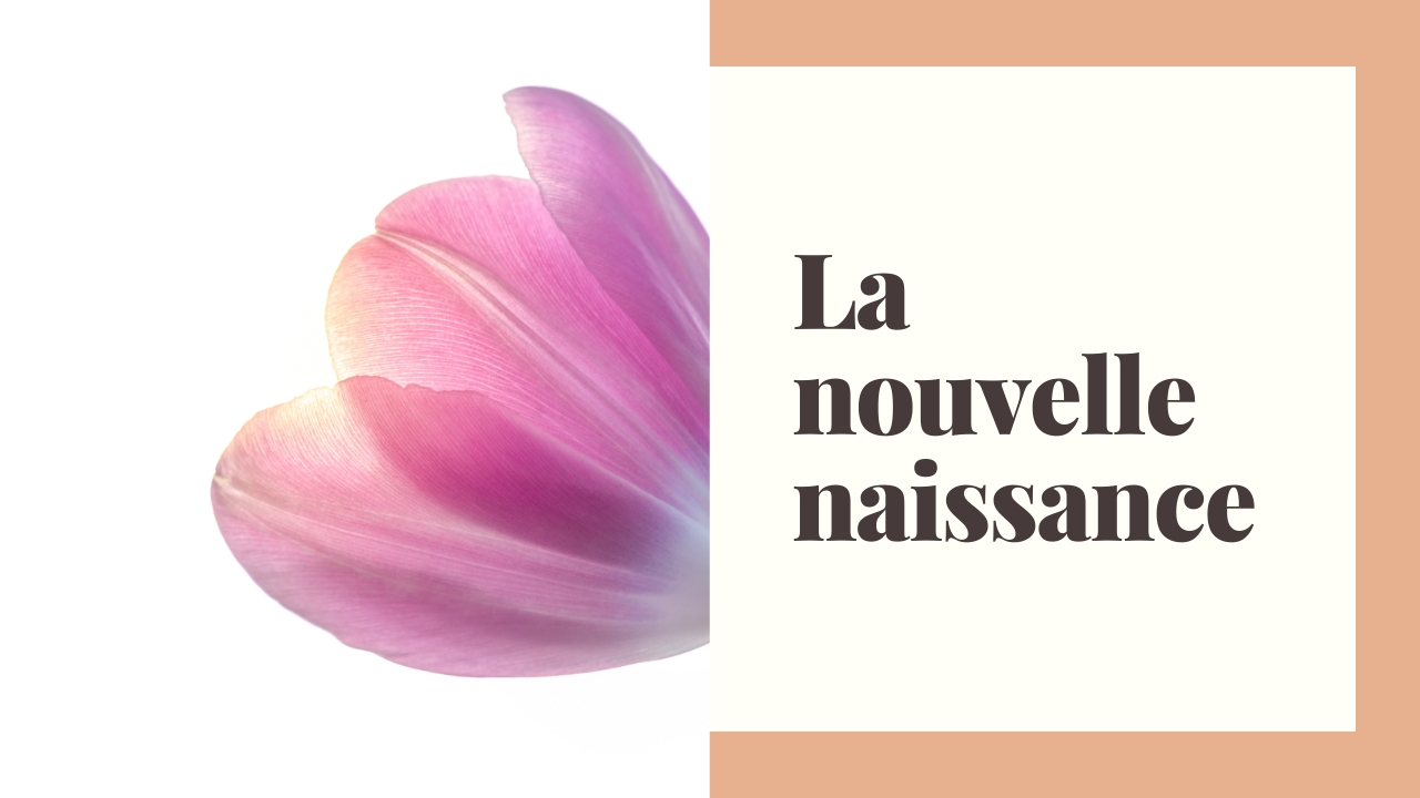 Eglise Evangélique Nice l'Ariane LA NOUVELLE NAISSANCE 2/2