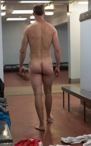 Nude daddy in locker room
