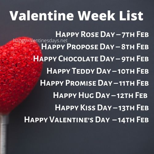 Featured image of post Full Valentine&#039;s Day List 2021 / Welcome to our website www.policeresults.com and happy valentine week.