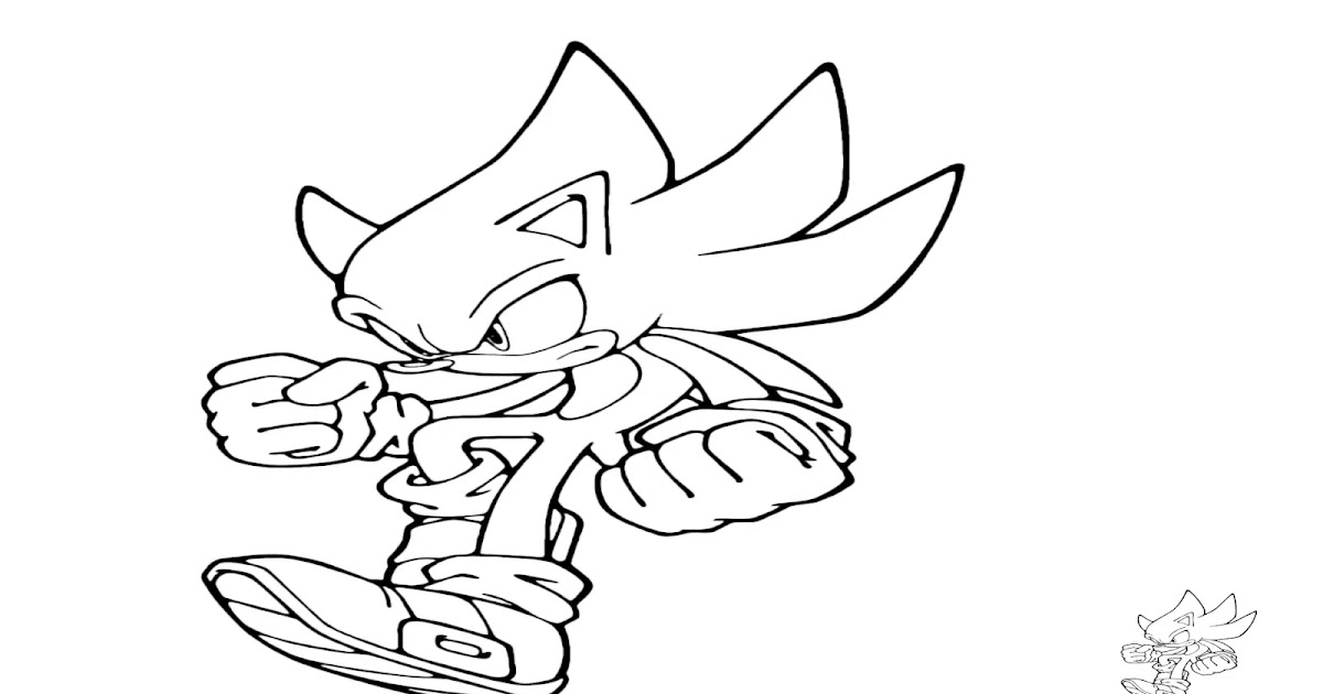 Coloring Page Of Super Sonic