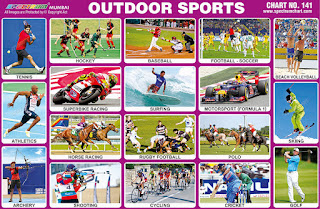 Outdoor Sports Chart contains 18 images of various outdoor sports