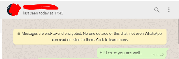 WhatsApp end to end encryption