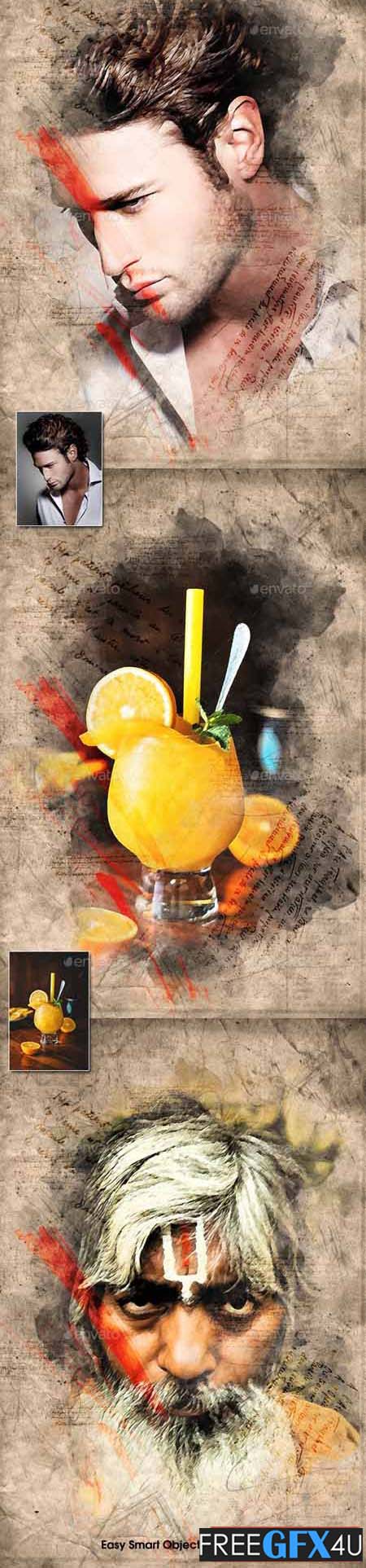 Vintage Painting Art PSD Template Free Download Vintage Painting Art PSD Template