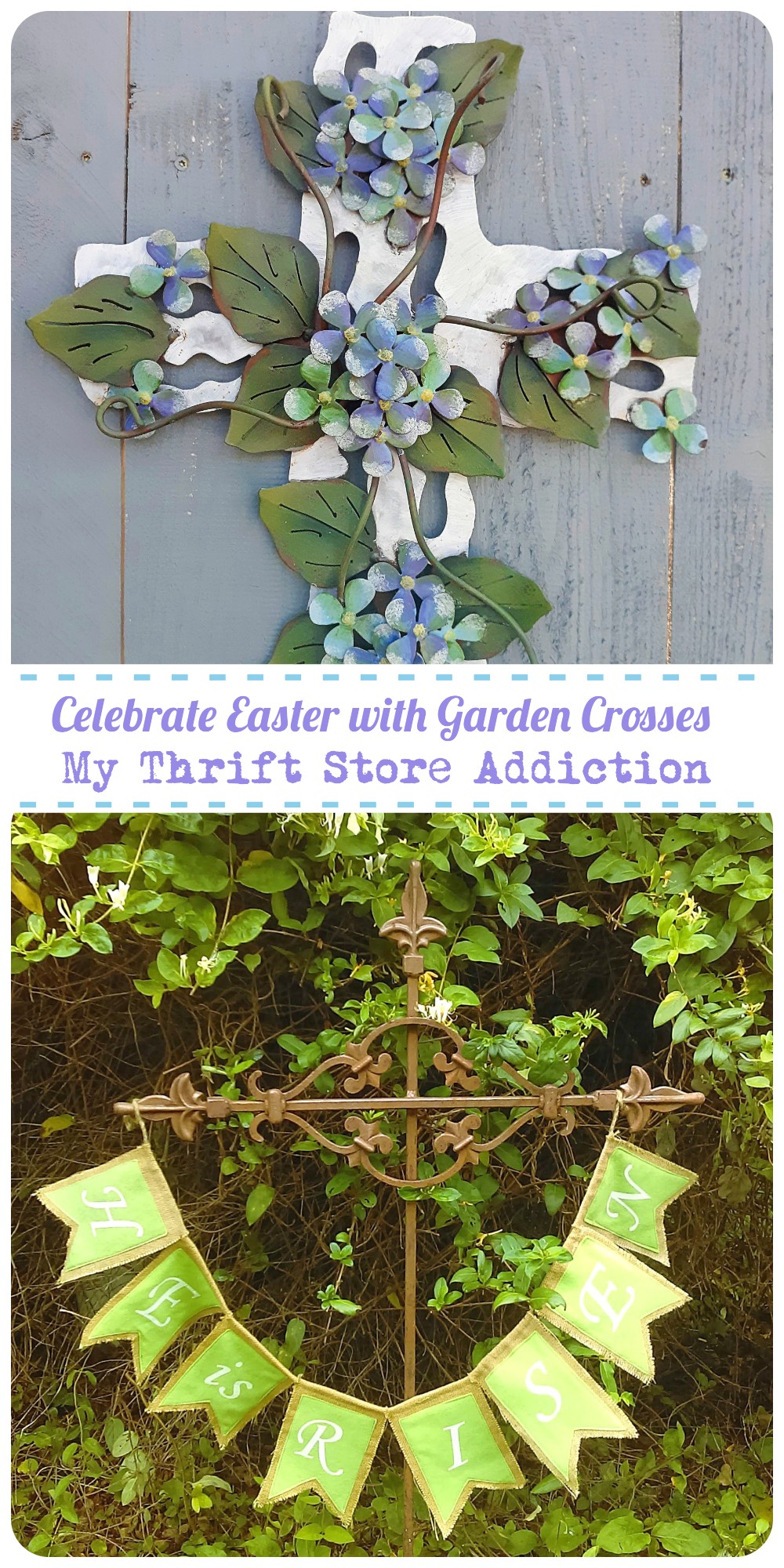 Easter garden crosses