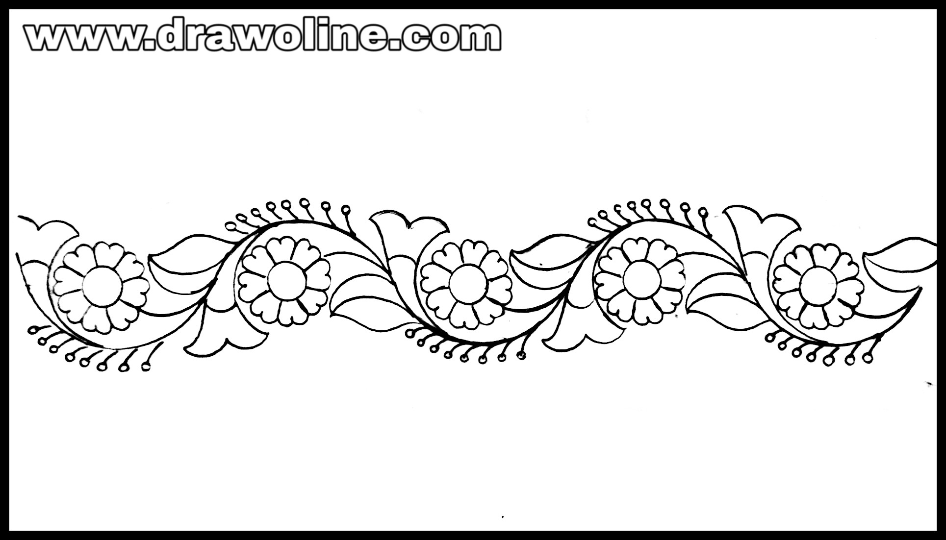 Featured image of post How To Draw Saree Border Design : A line or a border is a simple thing.
