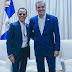Presidente Abinader recibe en el Palacio Nacional a Marc Anthony