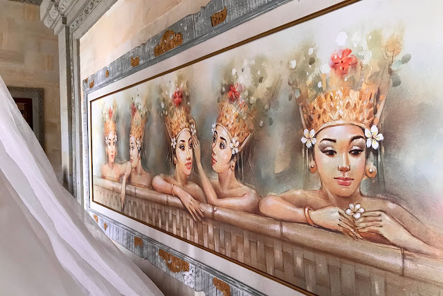 the portrait of Balinese dancers at Royal Pita Maha Resort, Ubud