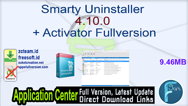 Smarty Uninstaller 4.10.0 + Activator Fullversion