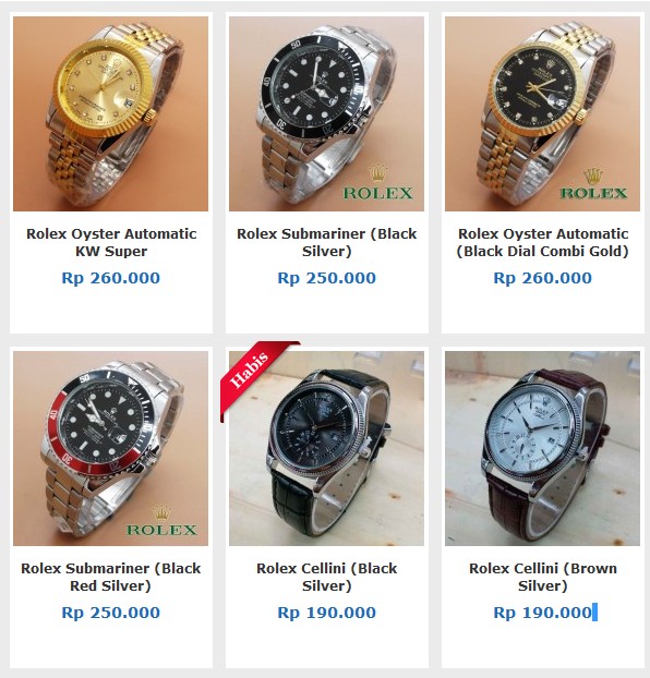 Daftar Harga Jam Tangan Rolex KW Paling Lengkap Terbaru Ngomongin Harga