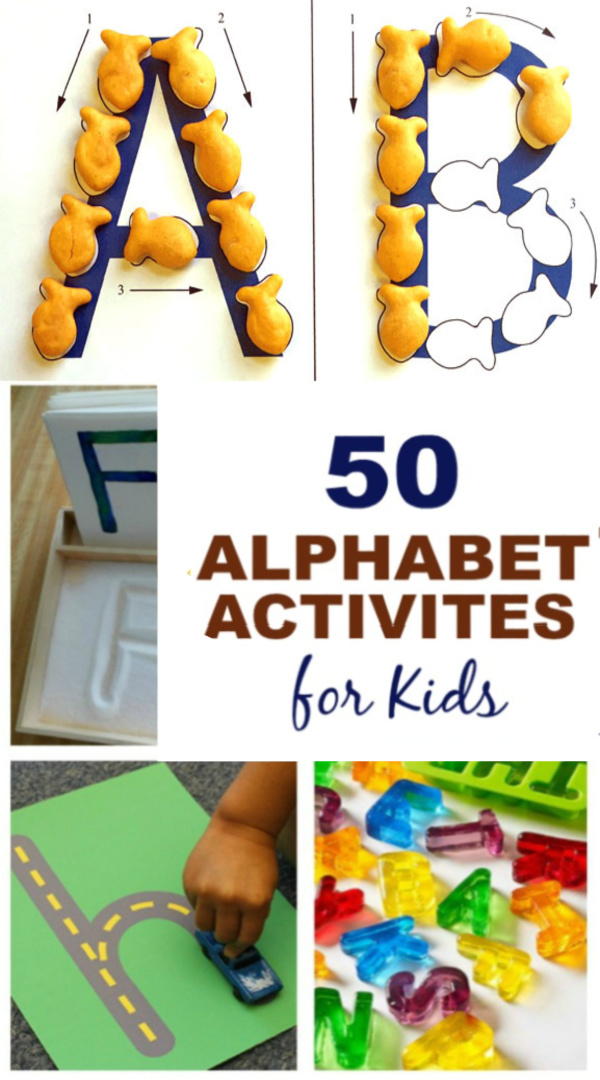 Fun & creative alphabet activities for kids! #alphabetactivities #alphabetcraftspreschool #preschoollearningactivities #growingajeweledrose