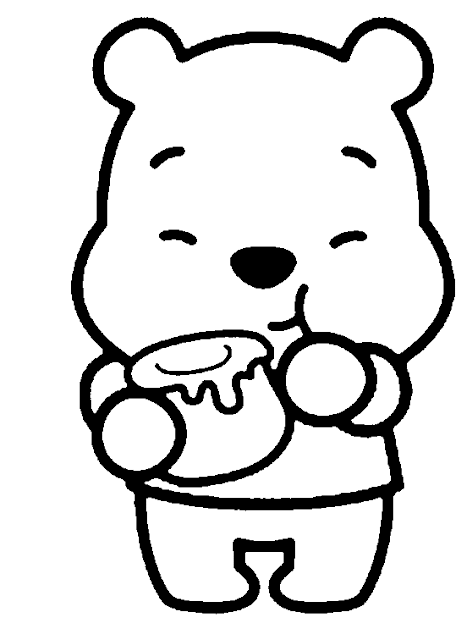 Top 5 Coloring Pages for Baby Bear Eating Honey