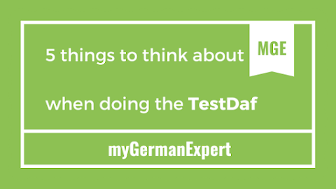 Five things to think about when doing TestDaf