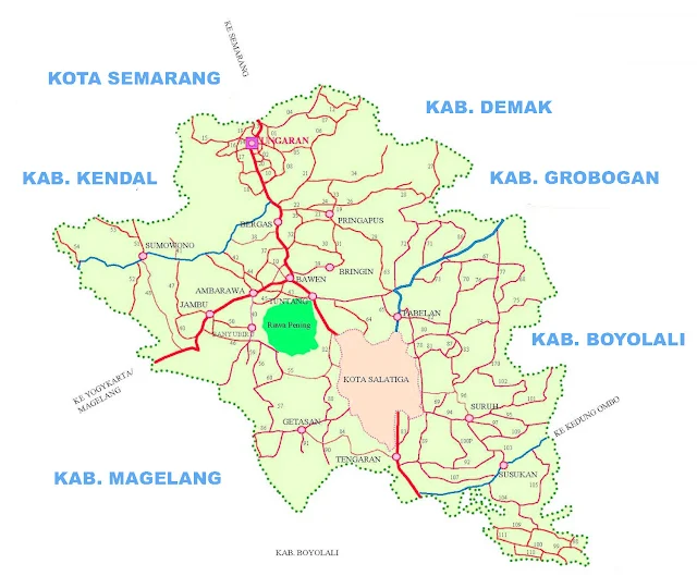 Gambar Peta Jalan Kabupaten Semarang