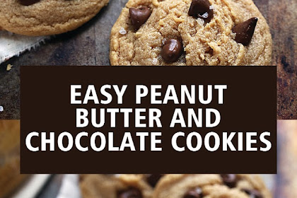 EASY PEANUT BUTTER AND CHOCOLATE COOKIES