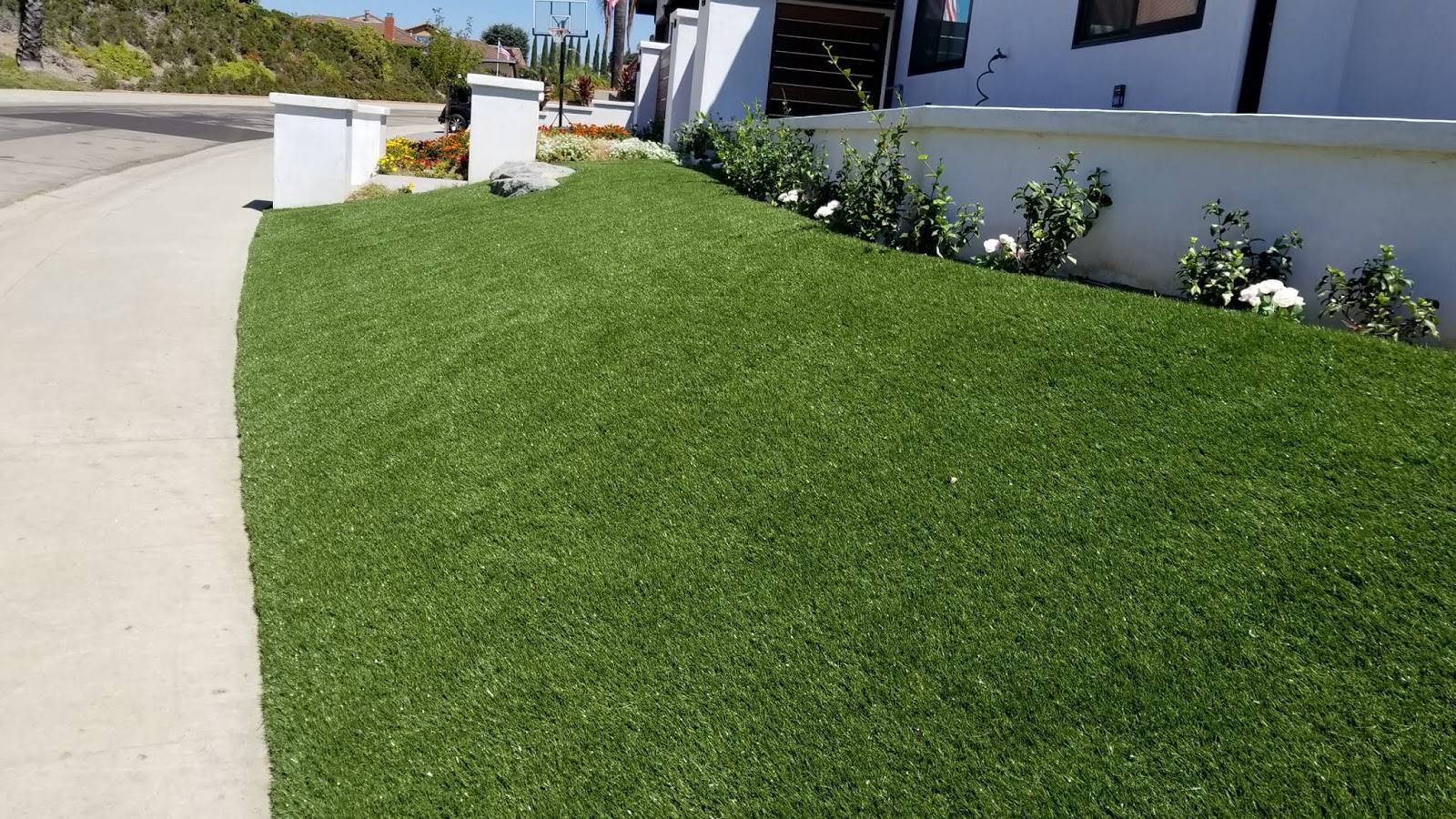 The 2 Minute Gardener Photo Artificial Grass on Slope