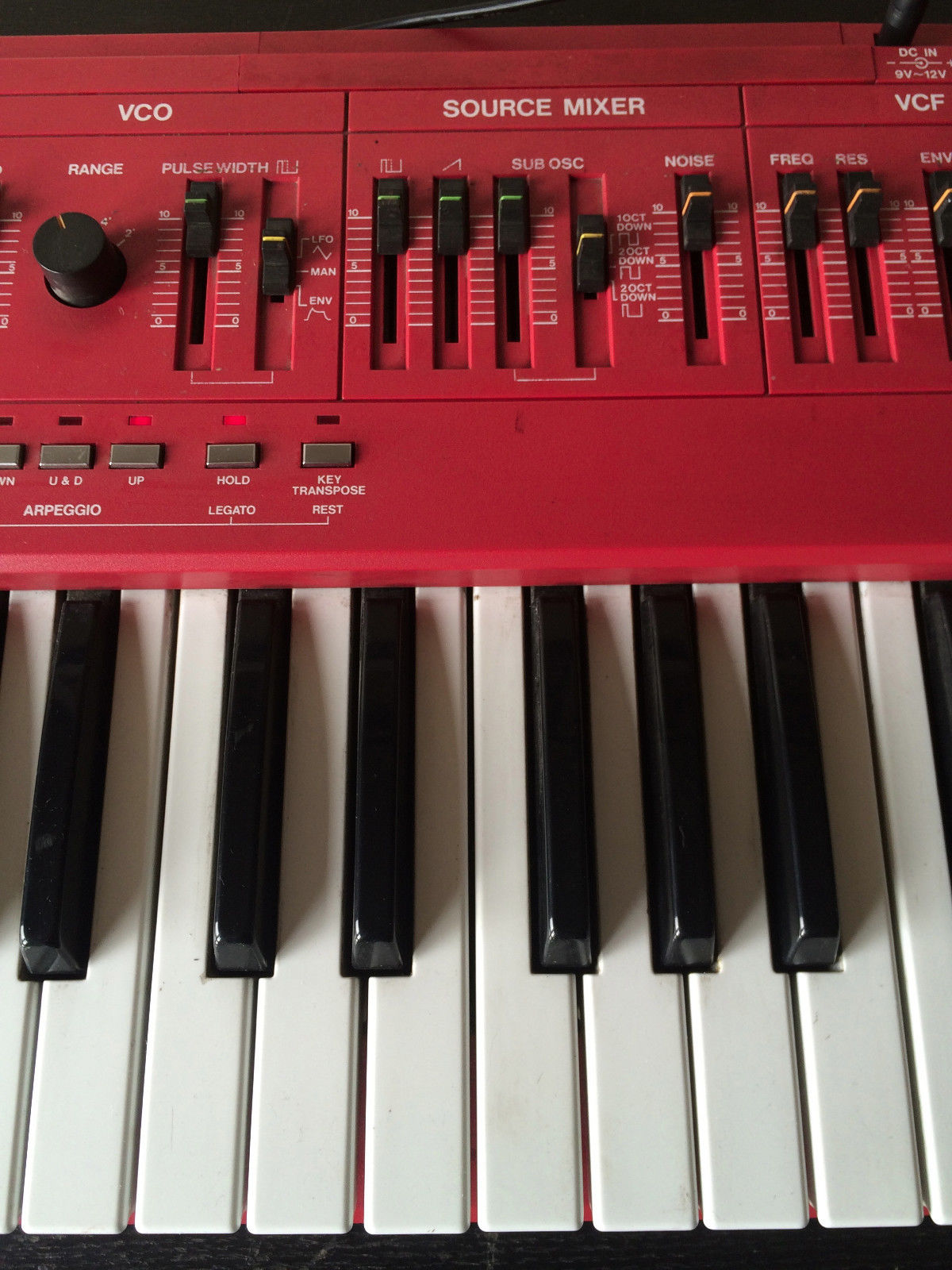 MATRIXSYNTH: Red Roland Sh-101 Vintage Analog Mono Synthesizer