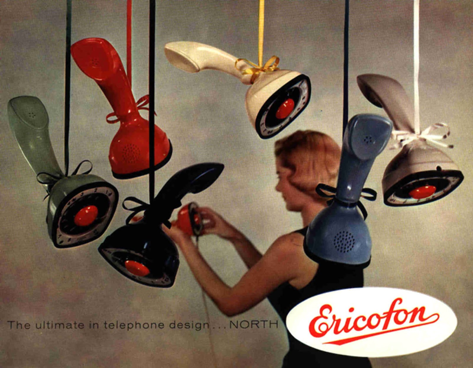 Vintage ads for Ericofon one piece rotary dial telephone  1950s 1970s - 4
