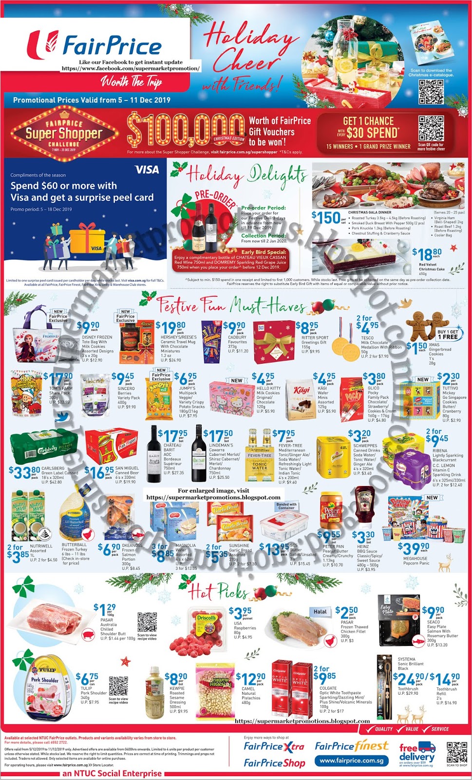 NTUC FairPrice Christmas Promotion 05 11 December 2019 Supermarket