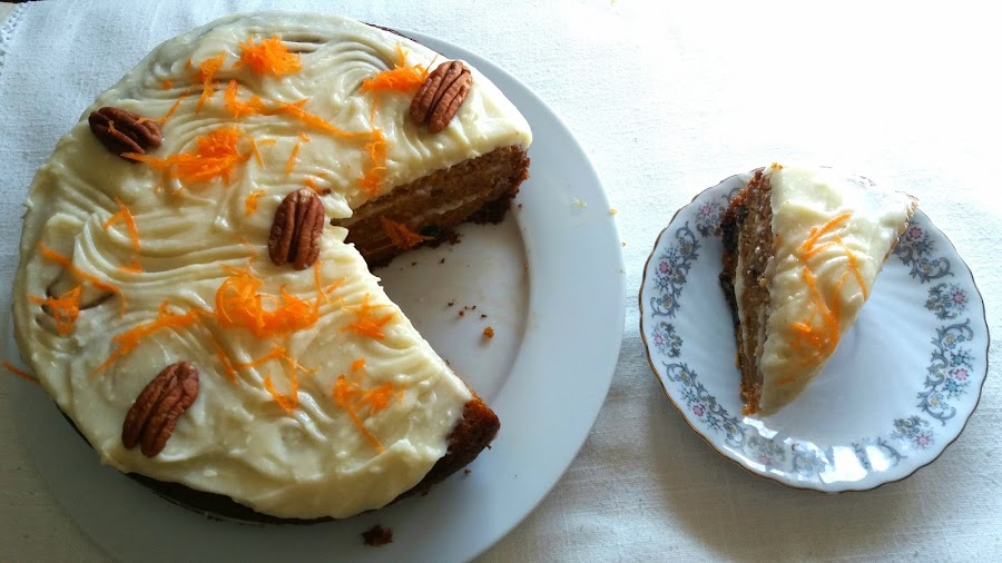 Tarta de Zanahoria sin horno con frosting de queso Cocina