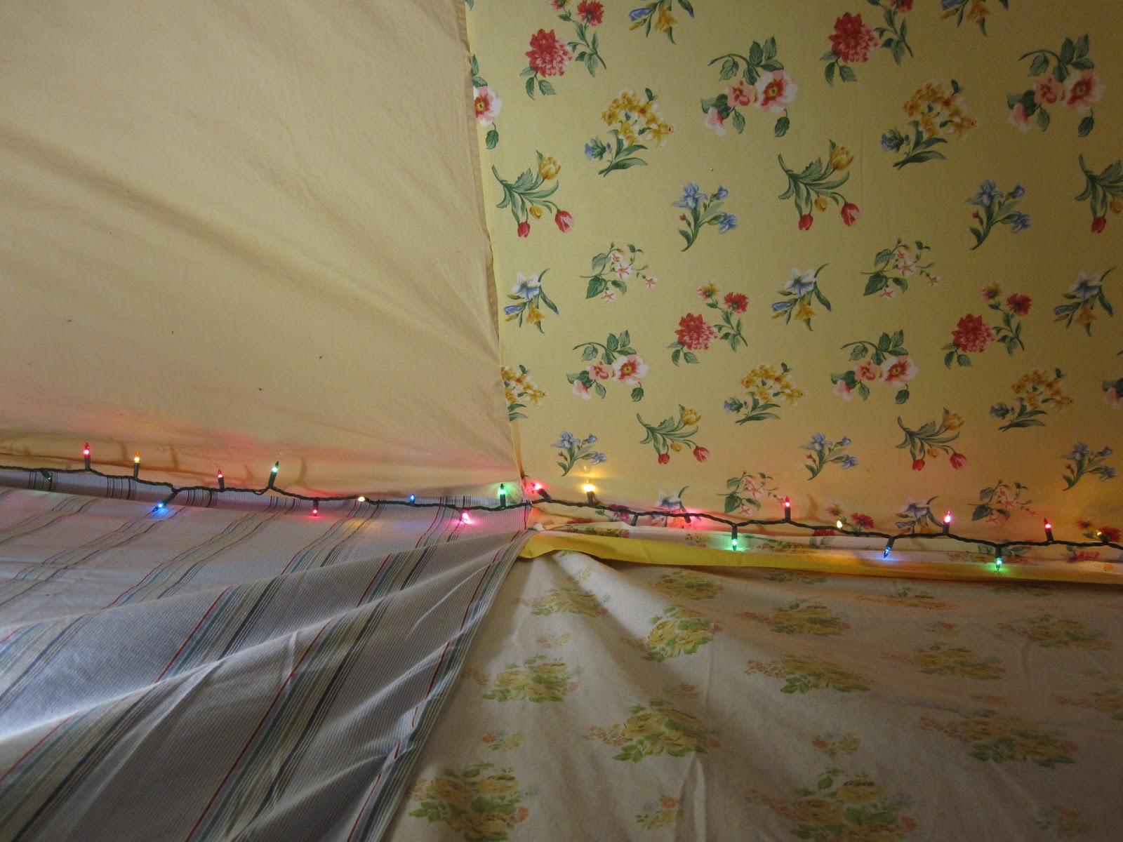 tiny glimpses Blanket fort party!