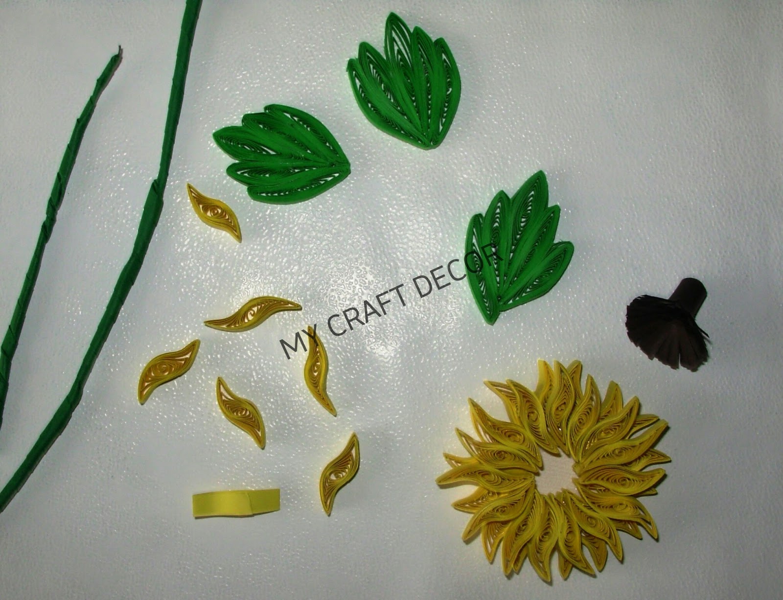 Craft Decor Quilled Sunflower