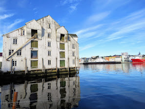 Old warehouse in Innlandet Kristiansund on a Norway road trip