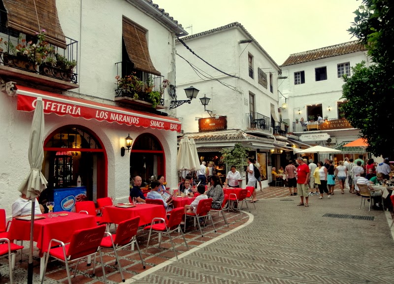 Café Terraces and Restaurants in Swanky Marbella Old Town Travel and