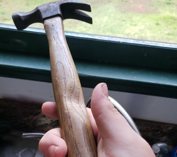 Just A Car Guy a carpenter wore a groove into his favorite hammer with
