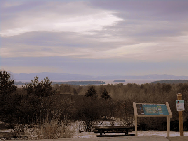 Overlook Park in Winter, South Burlington Lake Champlain view from Overlook Park