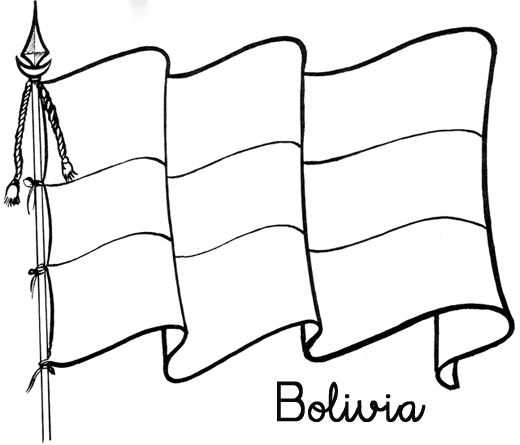 Colorear bandera de Bolivia